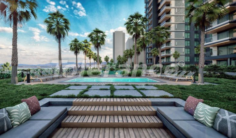 Квартира от застройщика в Нарлыдере, Измир вид на море с бассейном: купить недвижимость в Турции - 54116