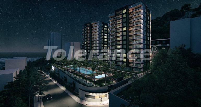 Квартира от застройщика в Нарлыдере, Измир вид на море с бассейном: купить недвижимость в Турции - 54119