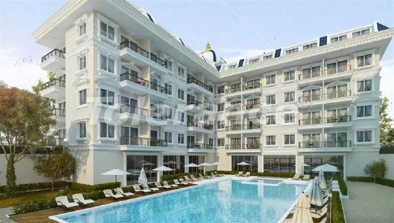 Квартира в Оба, Аланья вид на море с бассейном: купить недвижимость в Турции - 28471
