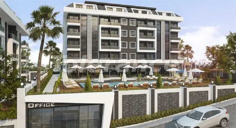 Квартира от застройщика в Оба, Аланья с бассейном: купить недвижимость в Турции - 33704