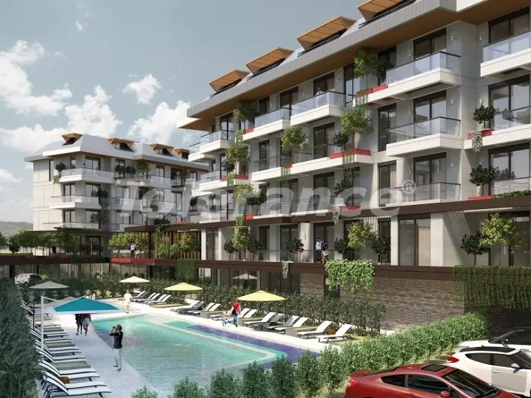 Квартира в Оба, Аланья вид на море с бассейном в рассрочку: купить недвижимость в Турции - 33772