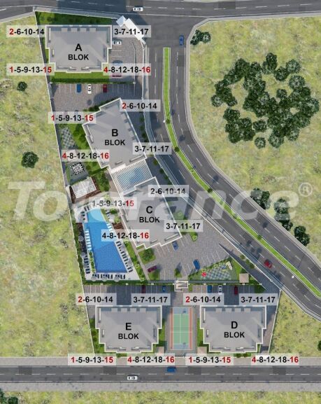 Квартира от застройщика в Оба, Аланья с бассейном: купить недвижимость в Турции - 61258