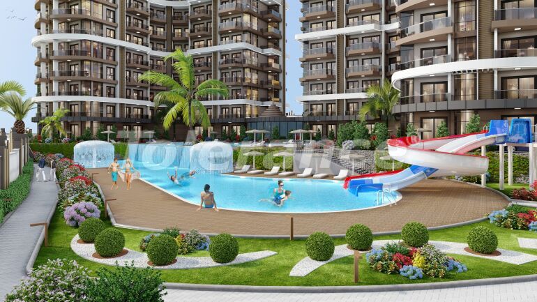 Квартира от застройщика в Пайаллар, Аланья вид на море с бассейном в рассрочку: купить недвижимость в Турции - 63712