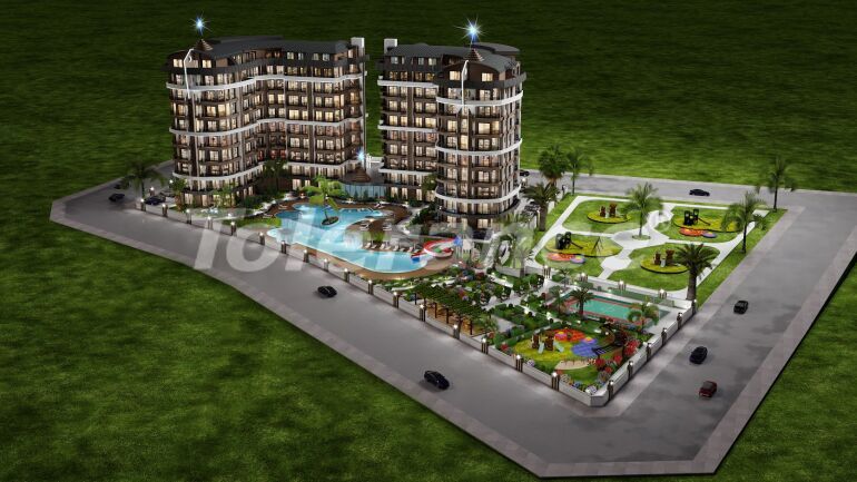 Квартира от застройщика в Пайаллар, Аланья вид на море с бассейном в рассрочку: купить недвижимость в Турции - 63723