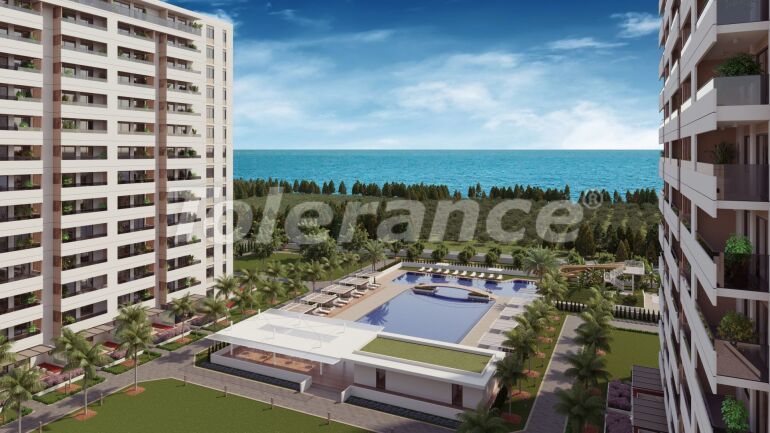 Квартира от застройщика в Тедже, Мерсин, Мерсин вид на море с бассейном в рассрочку: купить недвижимость в Турции - 57241