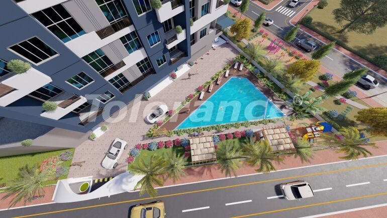 Квартира от застройщика в Тедже, Мерсин, Мерсин вид на море с бассейном: купить недвижимость в Турции - 57901