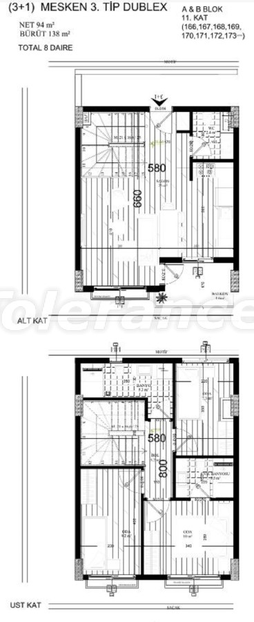 Квартира от застройщика в Алтынташ, Анталия с бассейном: купить недвижимость в Турции - 45904