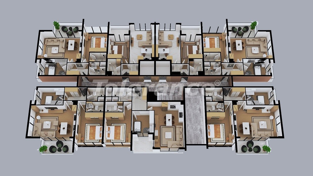 Квартира от застройщика в Алтынташ, Анталия с бассейном в рассрочку: купить недвижимость в Турции - 49596