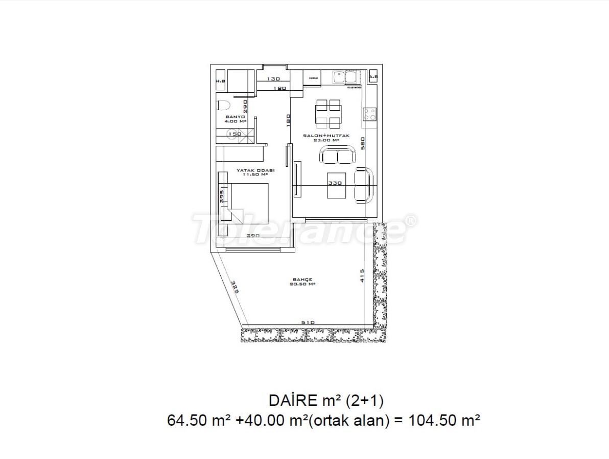 Квартира от застройщика в Алтынташ, Анталия с бассейном в рассрочку: купить недвижимость в Турции - 59488