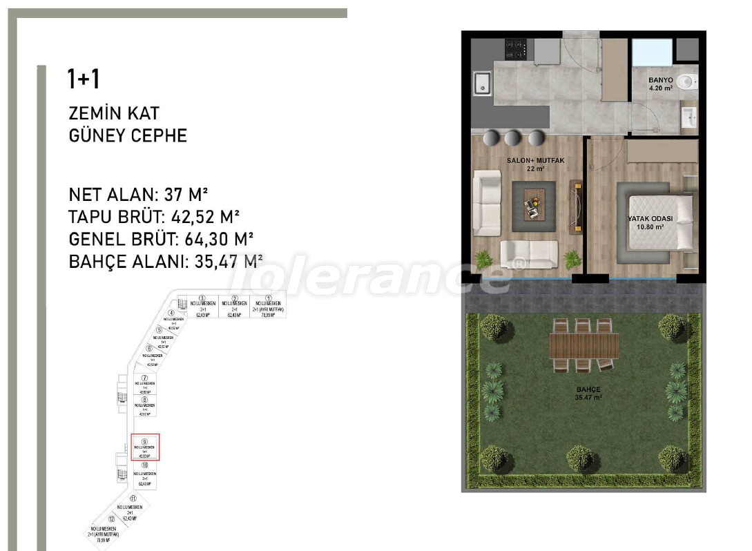 Квартира от застройщика в Алтынташ, Анталия с бассейном в рассрочку: купить недвижимость в Турции - 95495