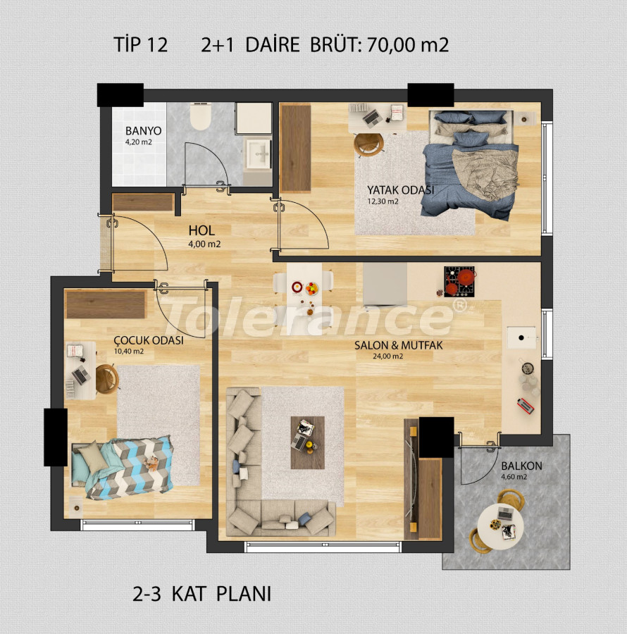 Квартира от застройщика в Анталии с бассейном в рассрочку: купить недвижимость в Турции - 138760