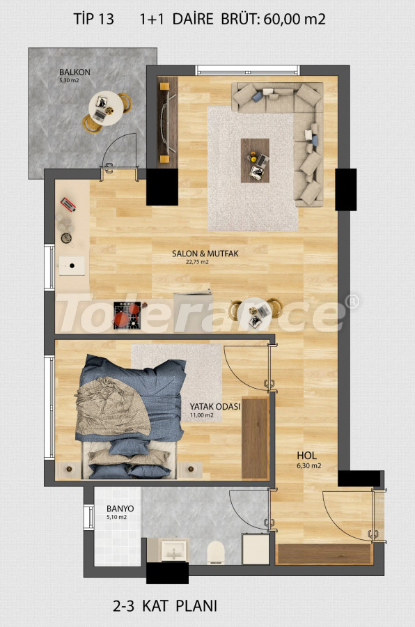 Квартира от застройщика в Анталии с бассейном в рассрочку: купить недвижимость в Турции - 138761