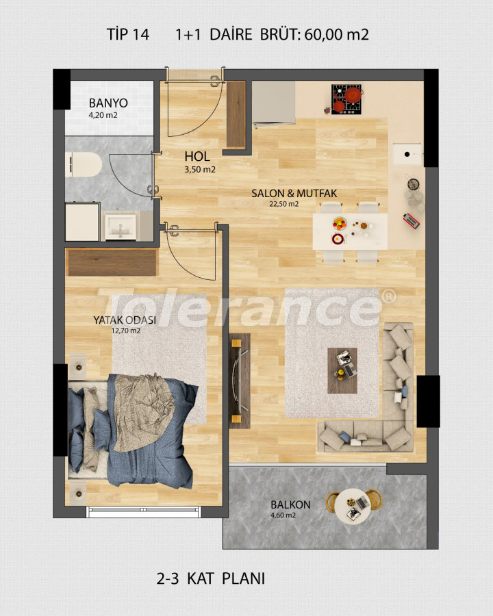 Квартира от застройщика в Анталии с бассейном в рассрочку: купить недвижимость в Турции - 138765