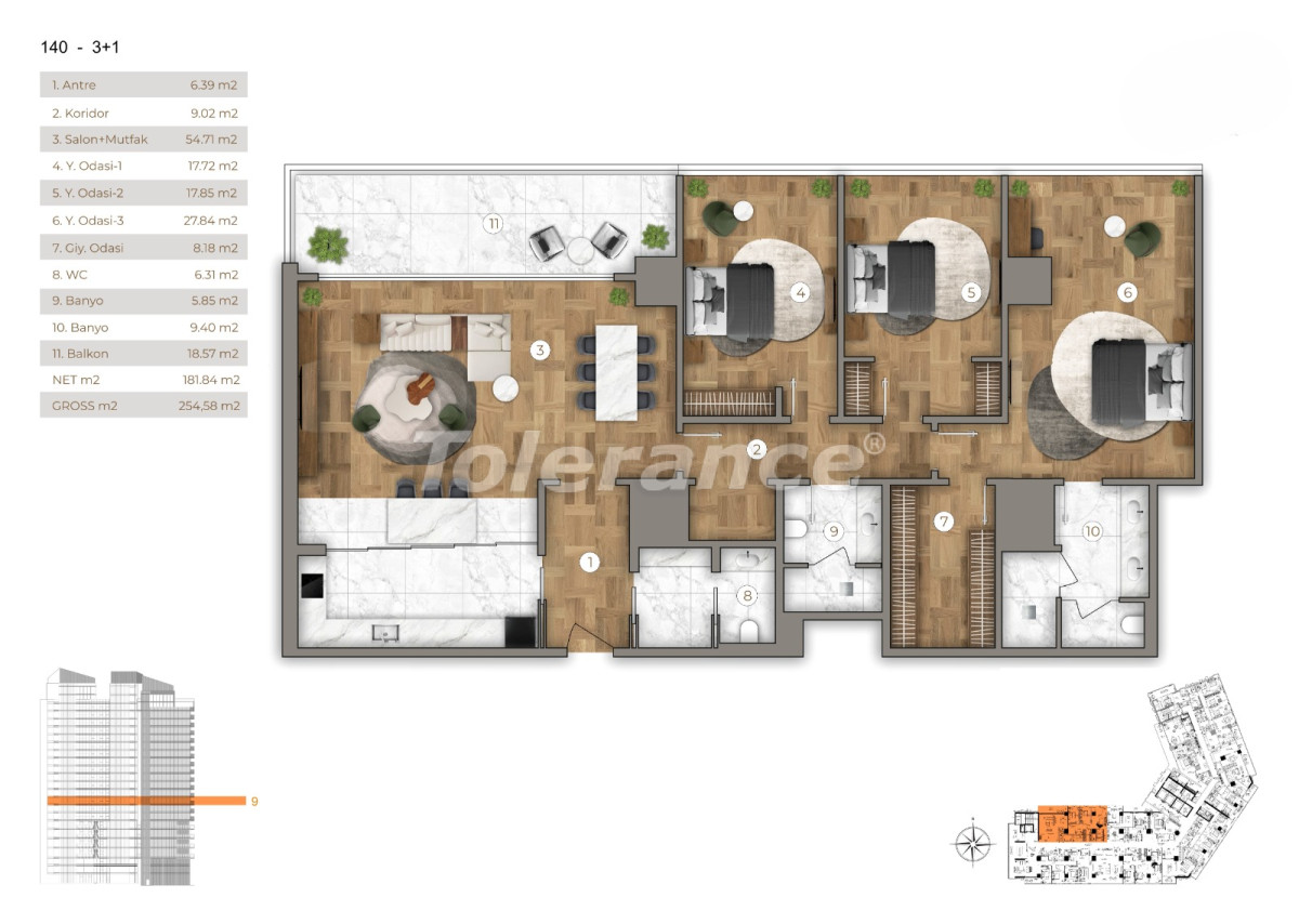 Квартира от застройщика в Арнавуткёй, Стамбул вид на море с бассейном в рассрочку: купить недвижимость в Турции - 131811