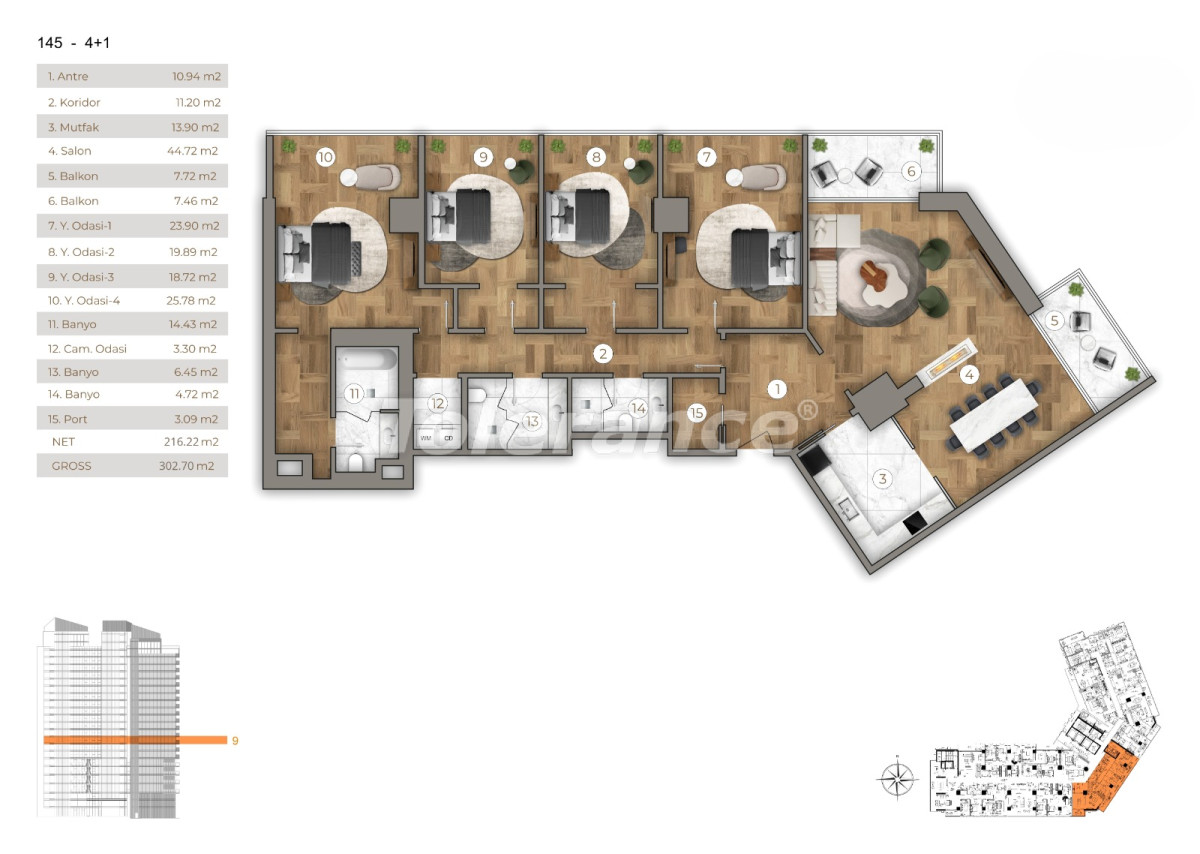 Квартира от застройщика в Арнавуткёй, Стамбул вид на море с бассейном в рассрочку: купить недвижимость в Турции - 131813