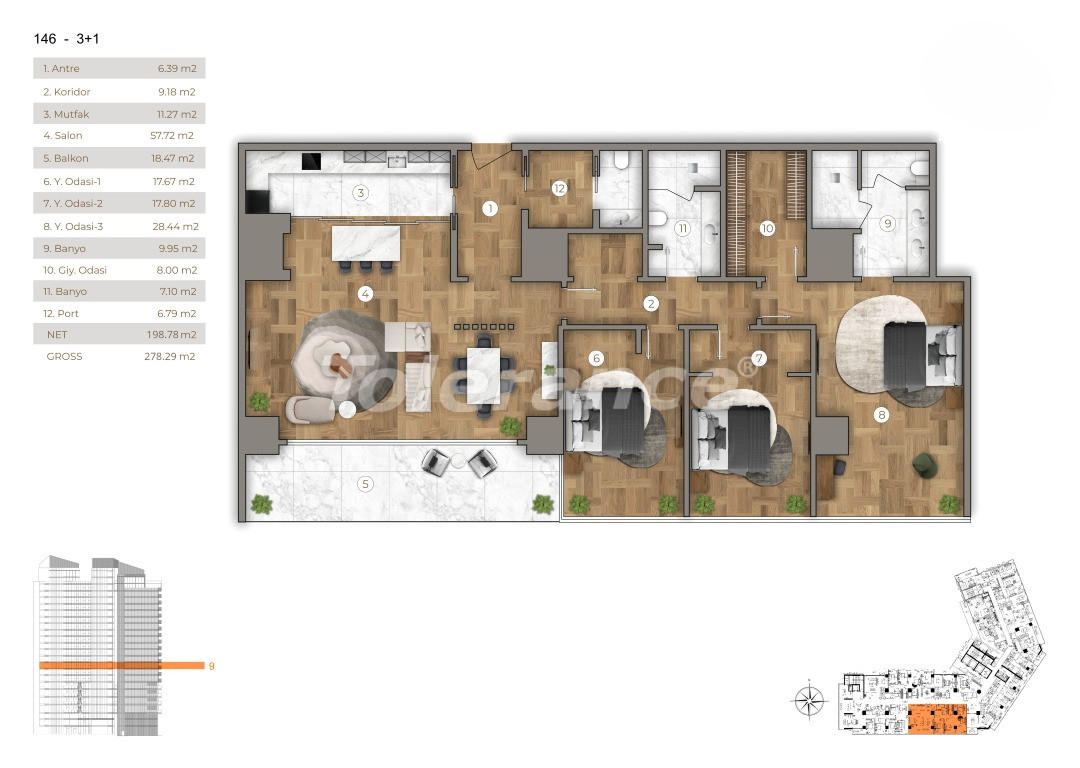 Квартира от застройщика в Арнавуткёй, Стамбул вид на море с бассейном в рассрочку: купить недвижимость в Турции - 131814