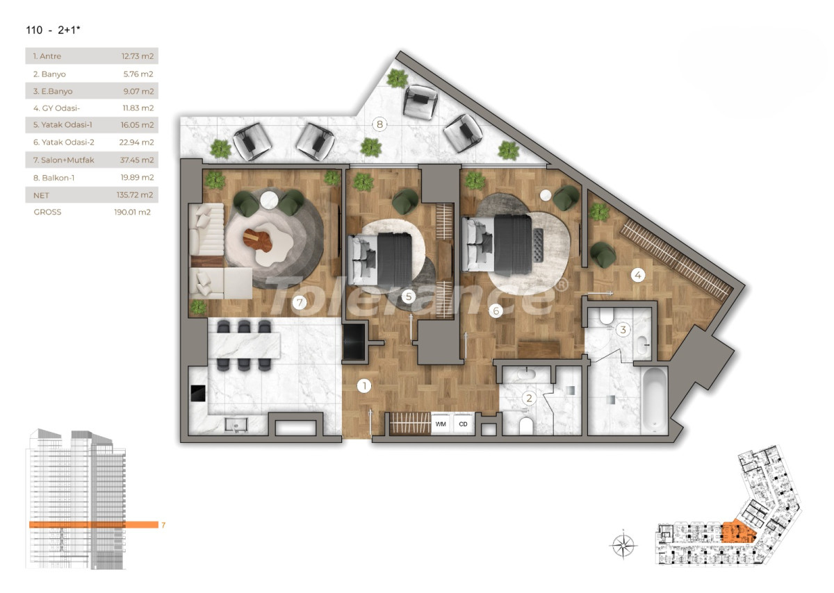 Квартира от застройщика в Арнавуткёй, Стамбул вид на море с бассейном в рассрочку: купить недвижимость в Турции - 131821