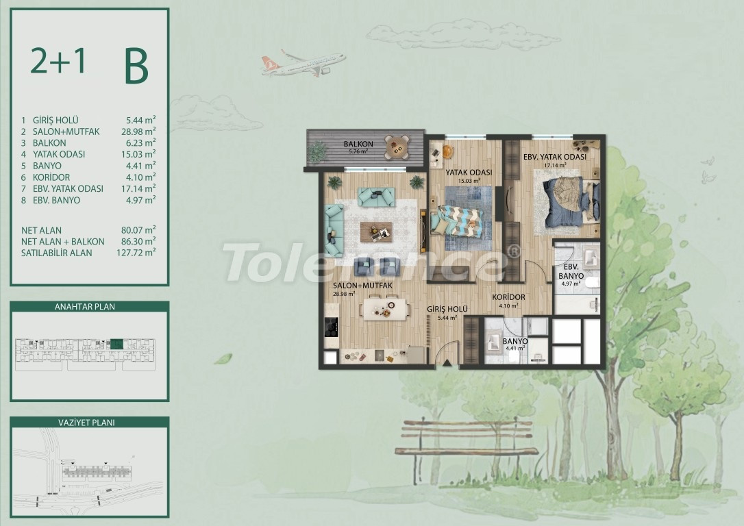 Квартира от застройщика в Арнавуткёй, Стамбул в рассрочку: купить недвижимость в Турции - 133774
