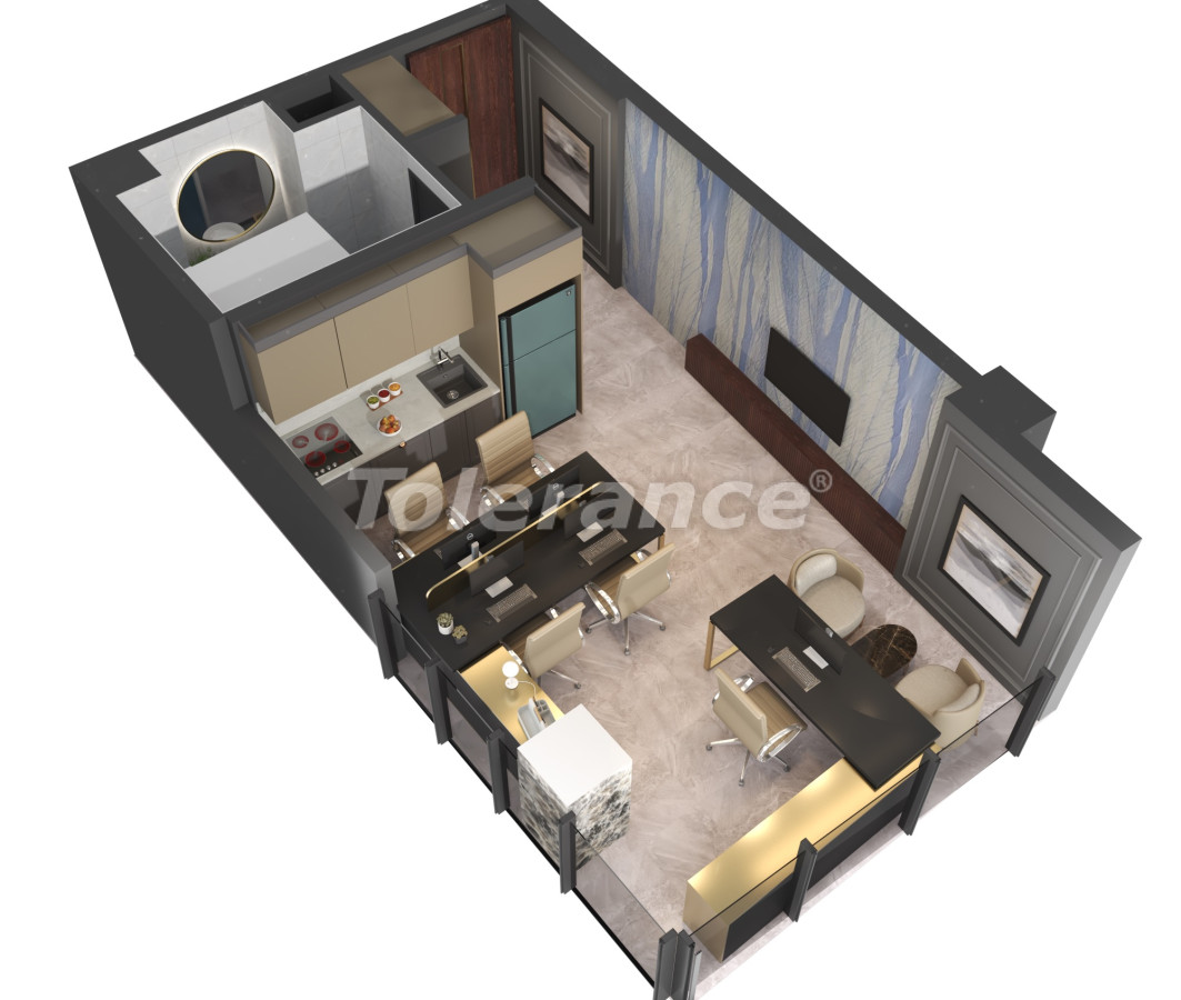 Квартира от застройщика в Аташехире, Стамбул с бассейном: купить недвижимость в Турции - 129170