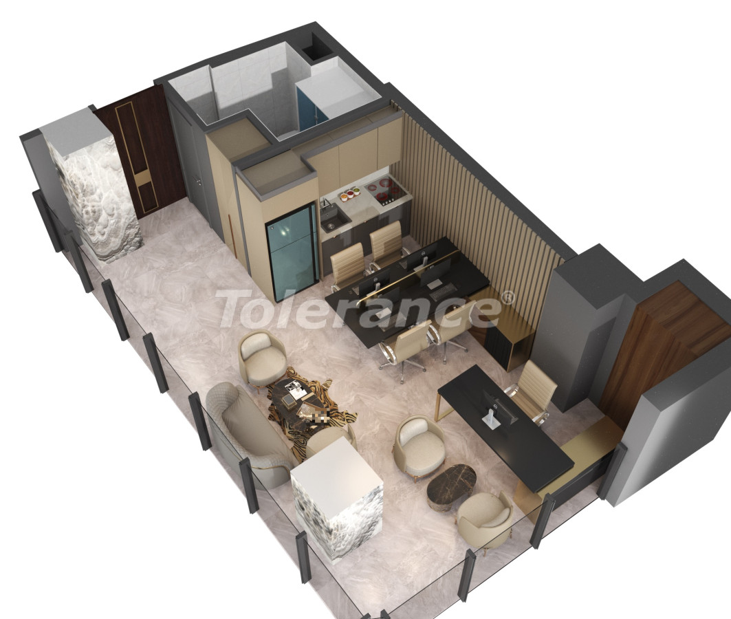 Квартира от застройщика в Аташехире, Стамбул с бассейном: купить недвижимость в Турции - 129171