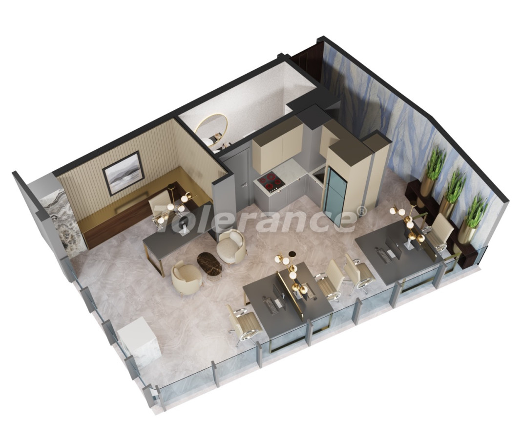 Квартира от застройщика в Аташехире, Стамбул с бассейном: купить недвижимость в Турции - 129172