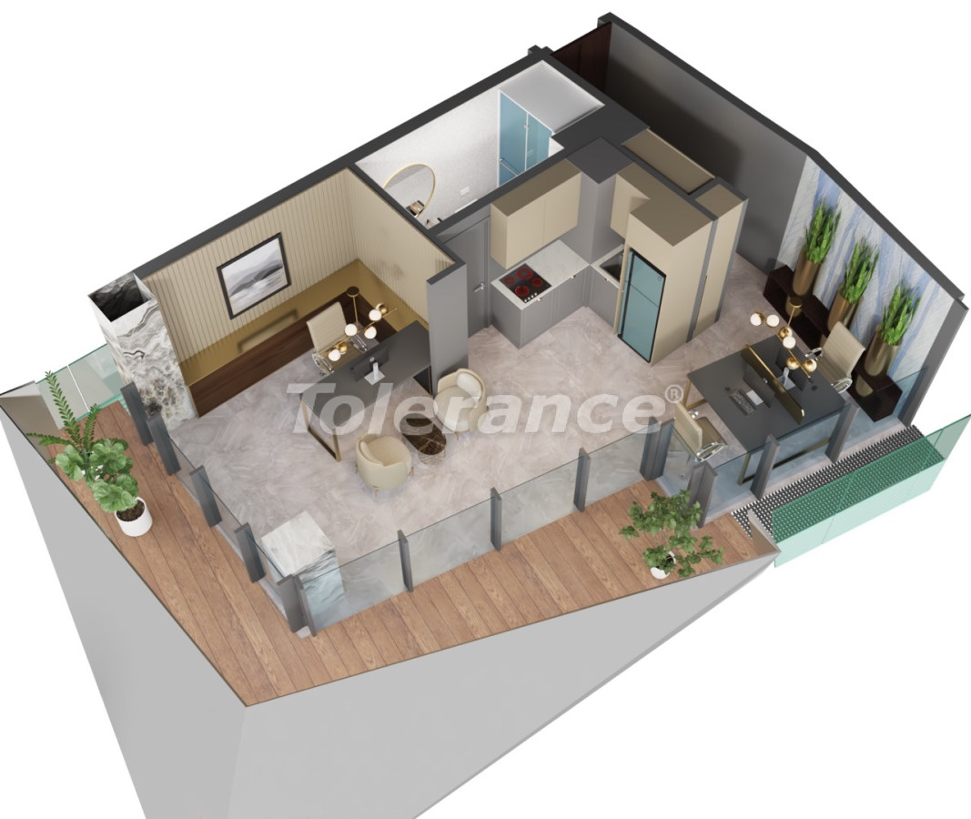 Квартира от застройщика в Аташехире, Стамбул с бассейном: купить недвижимость в Турции - 129173