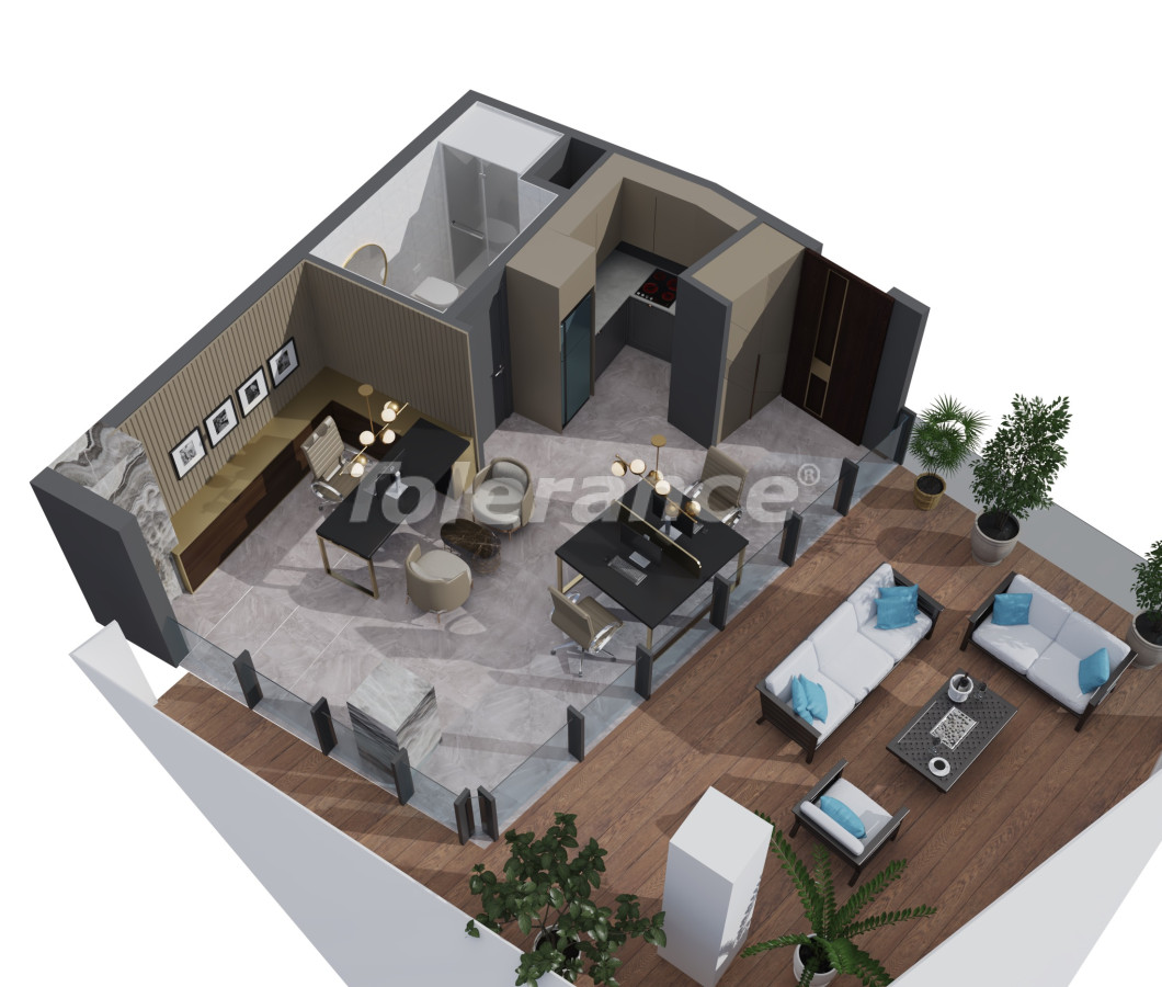 Квартира от застройщика в Аташехире, Стамбул с бассейном: купить недвижимость в Турции - 129174