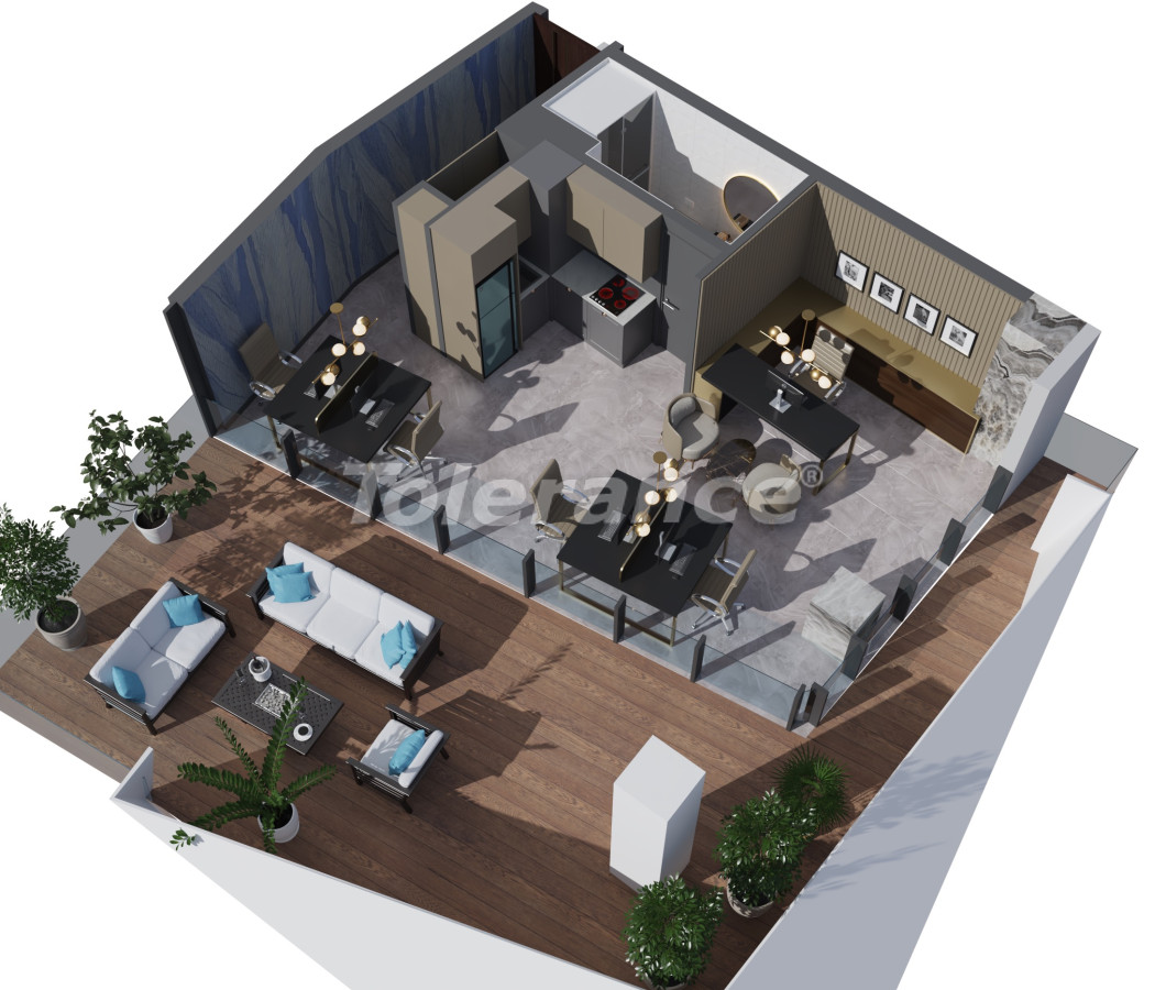 Квартира от застройщика в Аташехире, Стамбул с бассейном: купить недвижимость в Турции - 129175