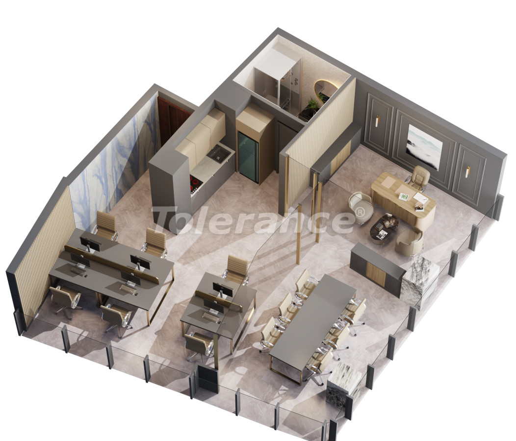 Квартира от застройщика в Аташехире, Стамбул с бассейном: купить недвижимость в Турции - 129179