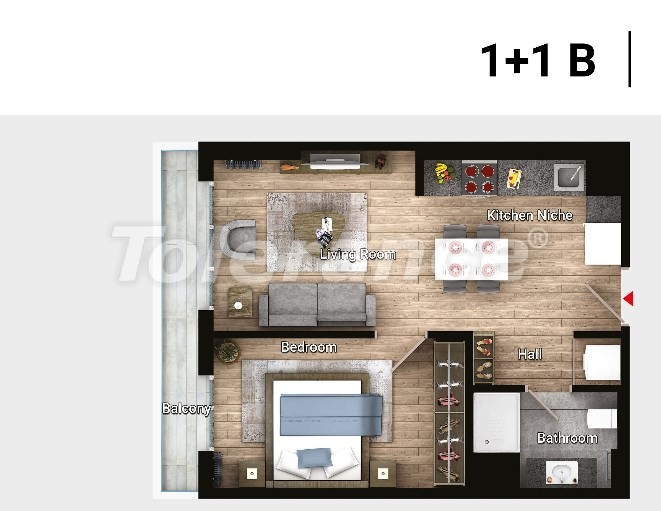 Квартира в Авджылар, Стамбул с бассейном в рассрочку: купить недвижимость в Турции - 17176