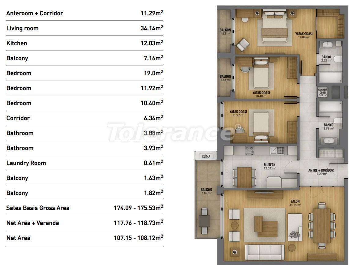 Квартира в Авджылар, Стамбул с бассейном: купить недвижимость в Турции - 26942