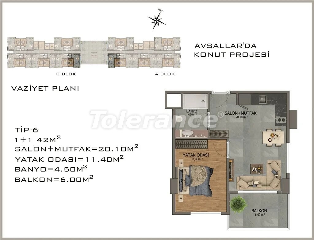 Квартира от застройщика в Авсаларе, Аланья вид на море с бассейном в рассрочку: купить недвижимость в Турции - 22081