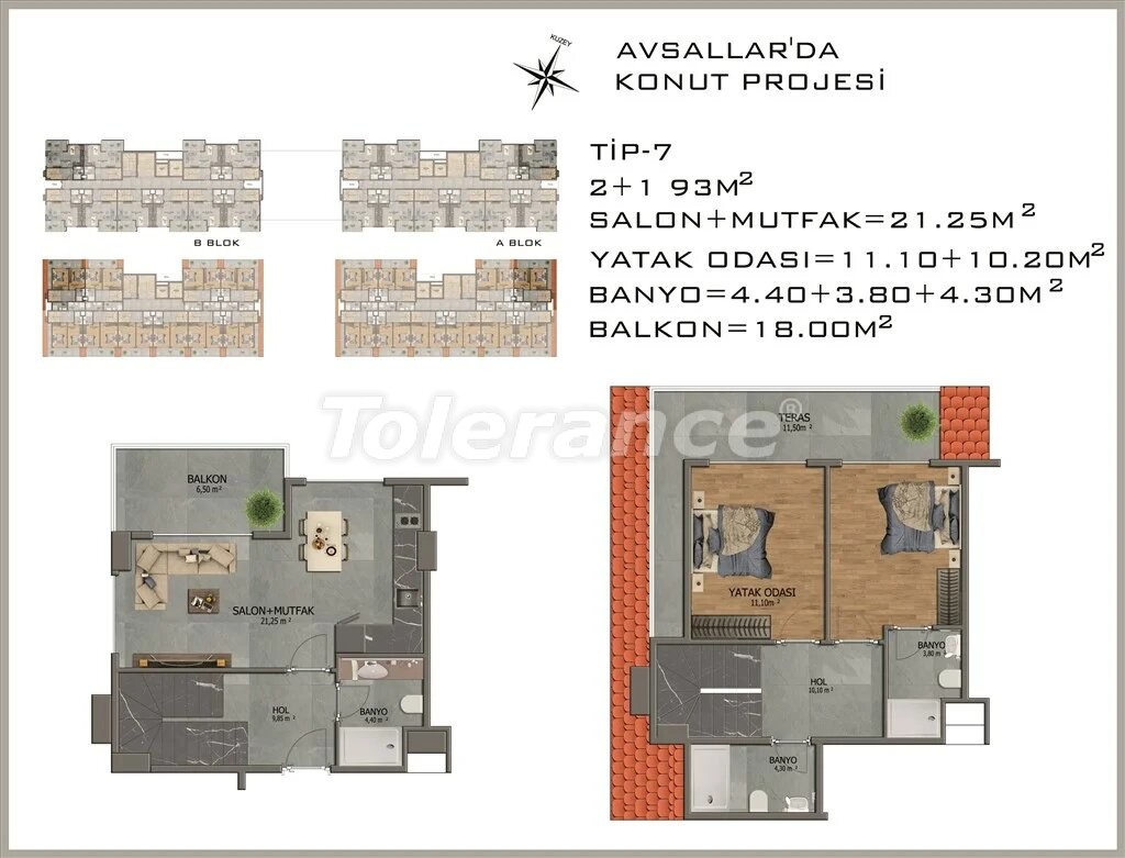 Квартира от застройщика в Авсаларе, Аланья вид на море с бассейном в рассрочку: купить недвижимость в Турции - 22082