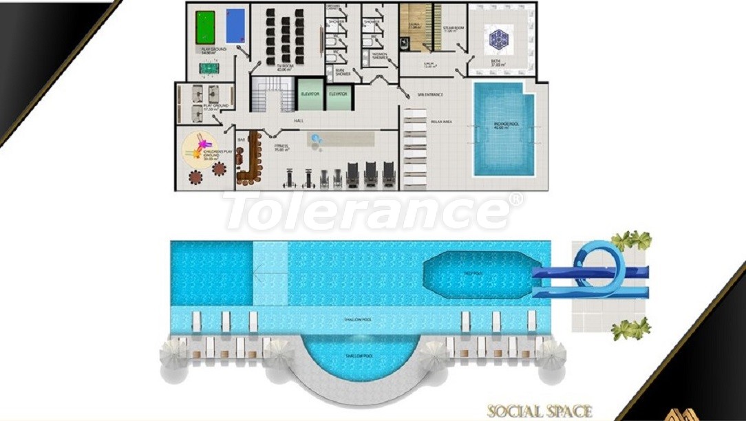 Квартира от застройщика в Авсаларе, Аланья с бассейном: купить недвижимость в Турции - 39582