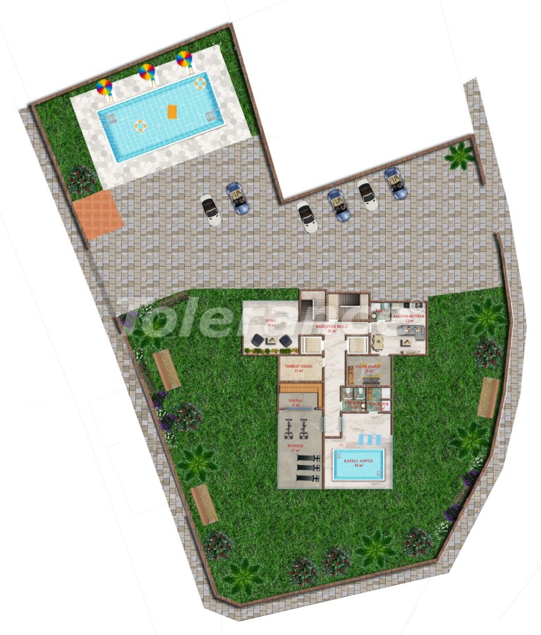 Квартира от застройщика в Авсаларе, Аланья с бассейном: купить недвижимость в Турции - 40747