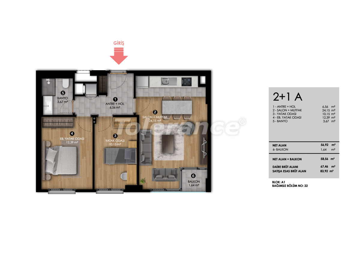 Квартира от застройщика в Багджылар, Стамбул в рассрочку: купить недвижимость в Турции - 58054