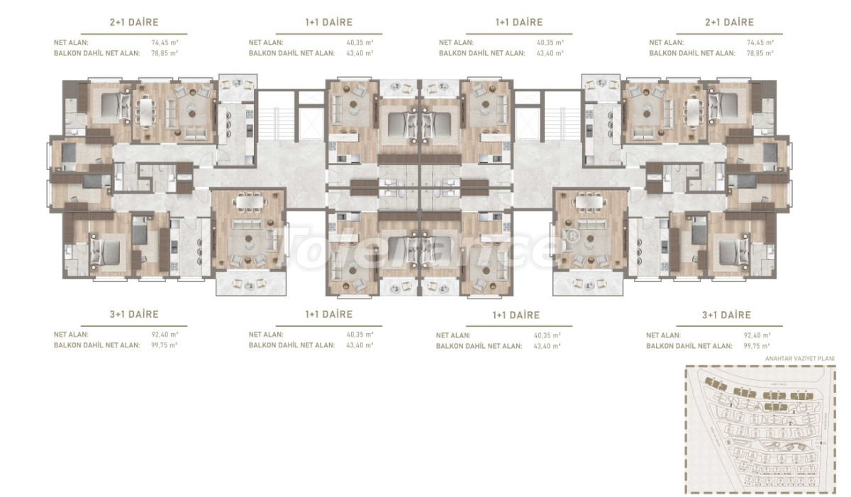 Квартира от застройщика в Бахчешехир, Стамбул в рассрочку: купить недвижимость в Турции - 133601