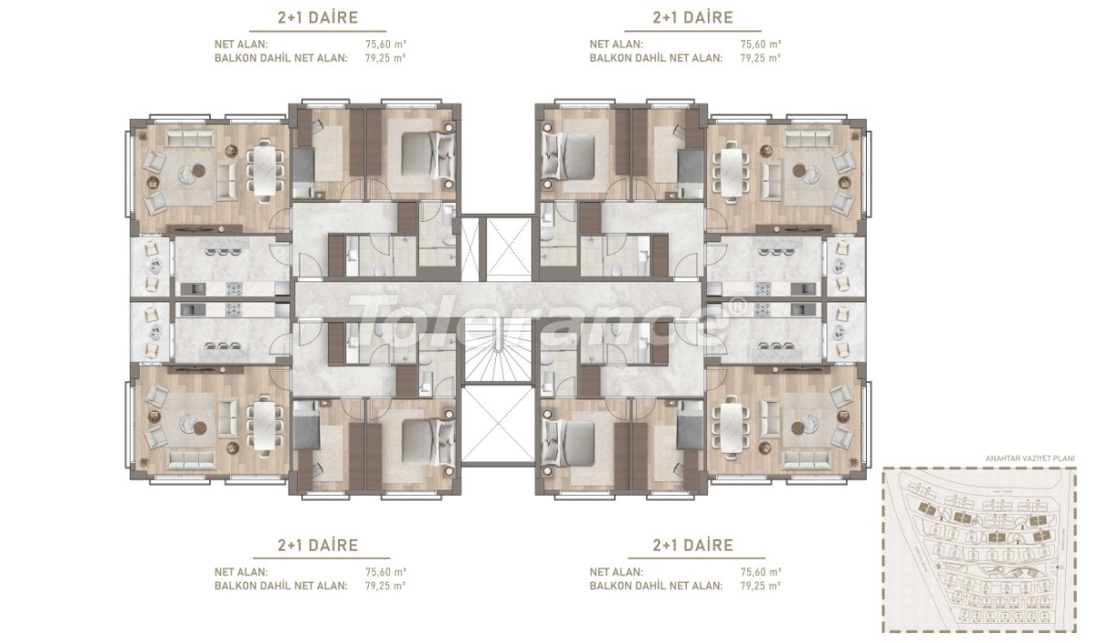 Квартира от застройщика в Бахчешехир, Стамбул в рассрочку: купить недвижимость в Турции - 133602