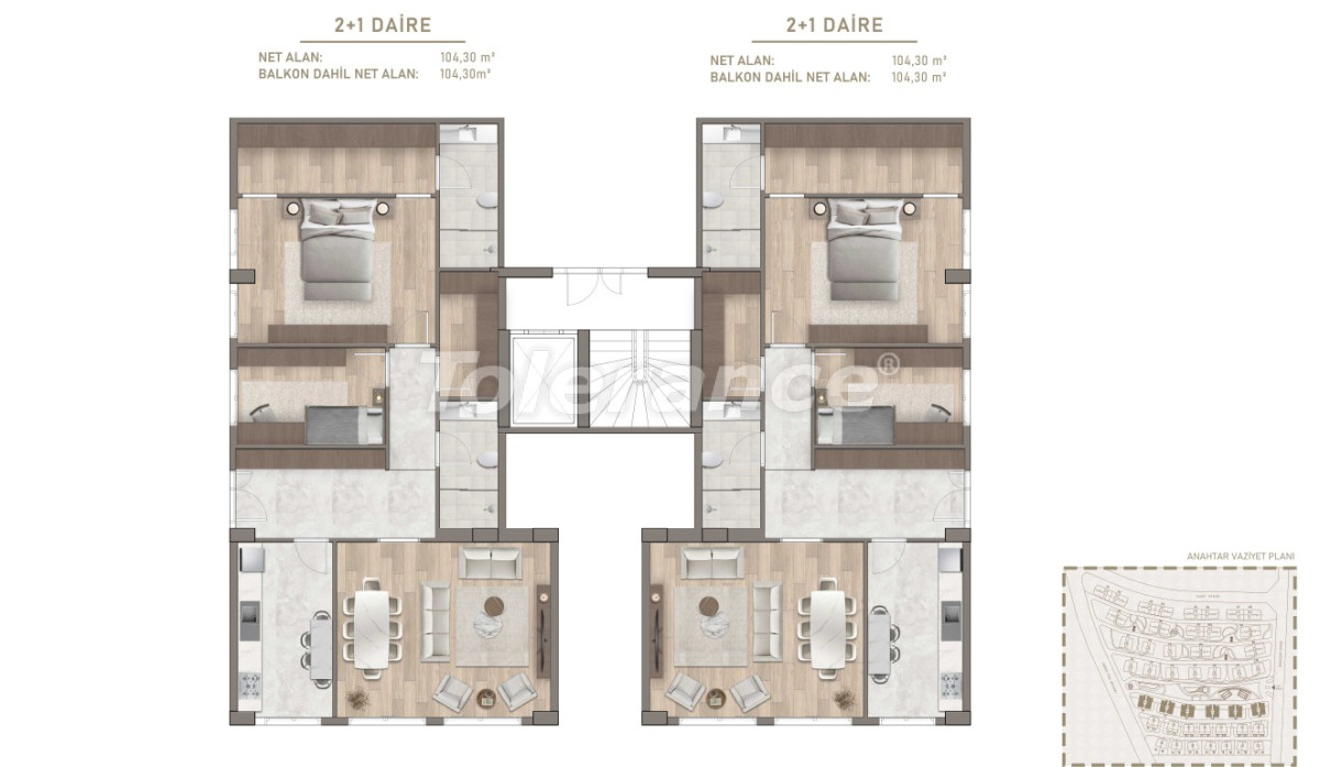 Квартира от застройщика в Бахчешехир, Стамбул в рассрочку: купить недвижимость в Турции - 133604