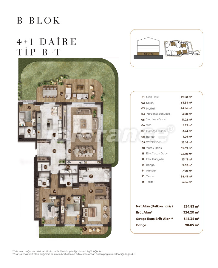 Квартира от застройщика в Бакыркёй, Стамбул с бассейном в рассрочку: купить недвижимость в Турции - 131384