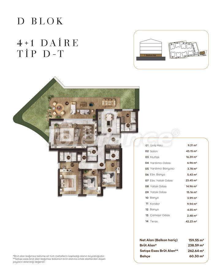 Квартира от застройщика в Бакыркёй, Стамбул с бассейном в рассрочку: купить недвижимость в Турции - 131386