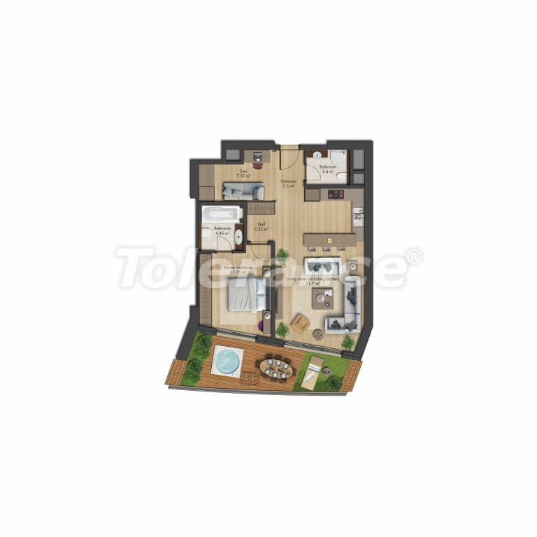 Квартира от застройщика в Бакыркёй, Стамбул вид на море с бассейном в рассрочку: купить недвижимость в Турции - 131471