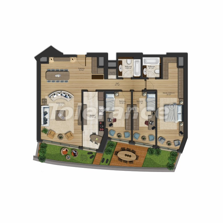 Квартира от застройщика в Бакыркёй, Стамбул вид на море с бассейном в рассрочку: купить недвижимость в Турции - 131477