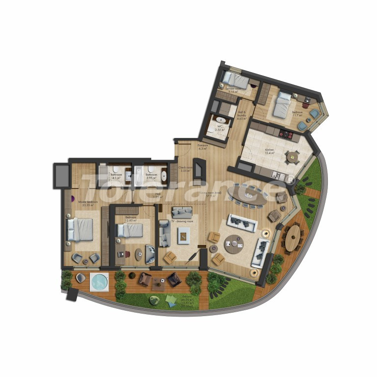 Квартира от застройщика в Бакыркёй, Стамбул вид на море с бассейном в рассрочку: купить недвижимость в Турции - 131480