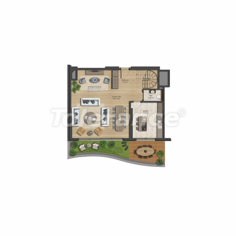 Квартира от застройщика в Бакыркёй, Стамбул вид на море с бассейном в рассрочку: купить недвижимость в Турции - 131481