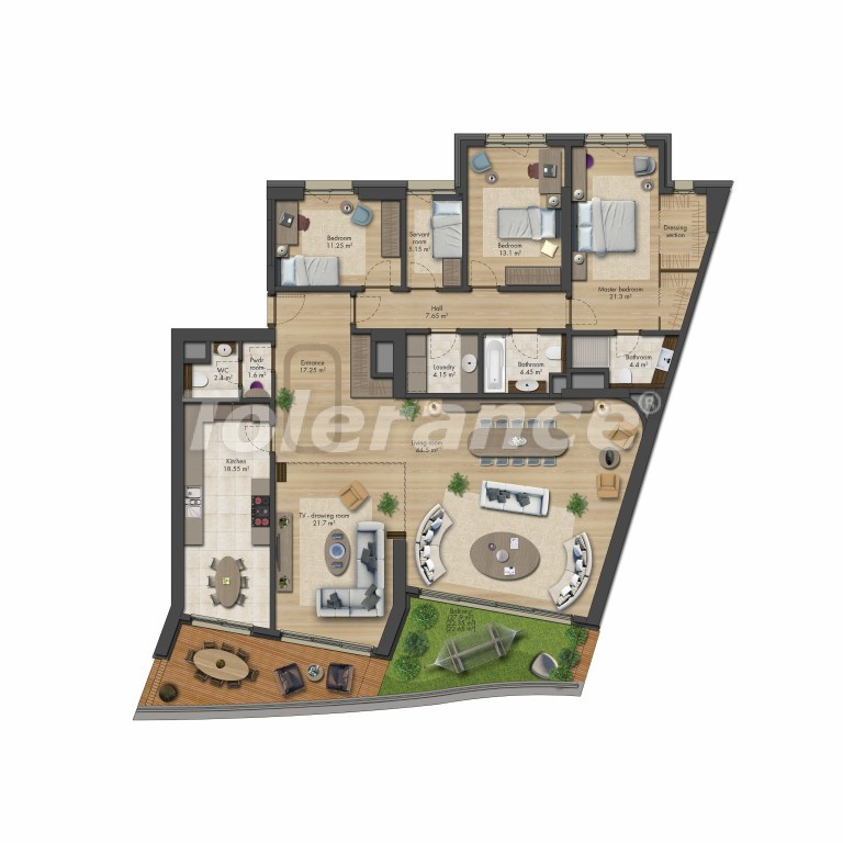 Квартира от застройщика в Бакыркёй, Стамбул вид на море с бассейном в рассрочку: купить недвижимость в Турции - 131484