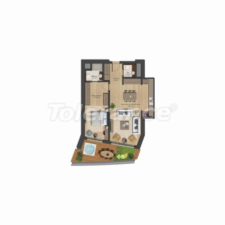 Квартира от застройщика в Бакыркёй, Стамбул вид на море с бассейном в рассрочку: купить недвижимость в Турции - 131487