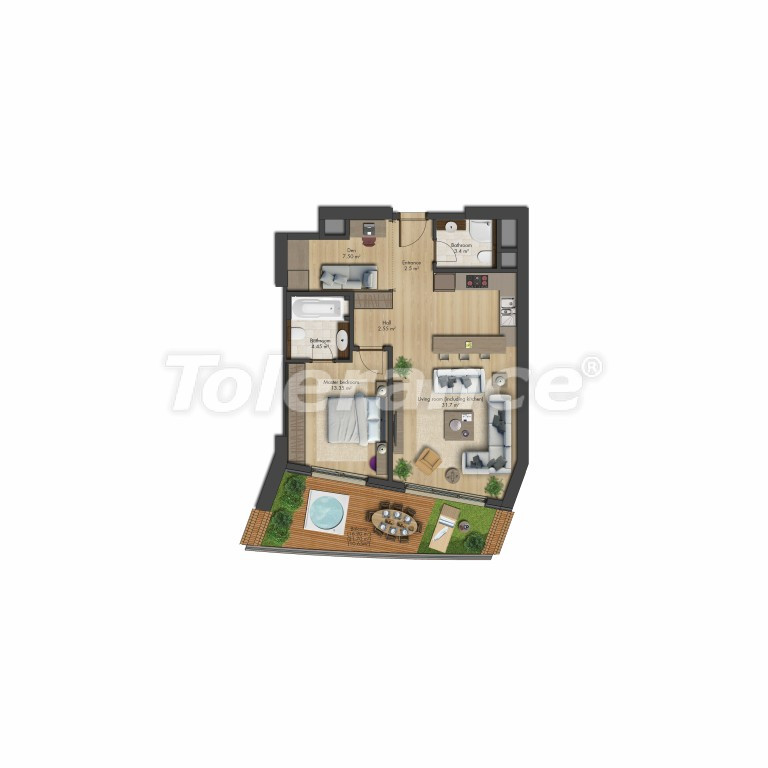 Квартира от застройщика в Бакыркёй, Стамбул вид на море с бассейном в рассрочку: купить недвижимость в Турции - 131488