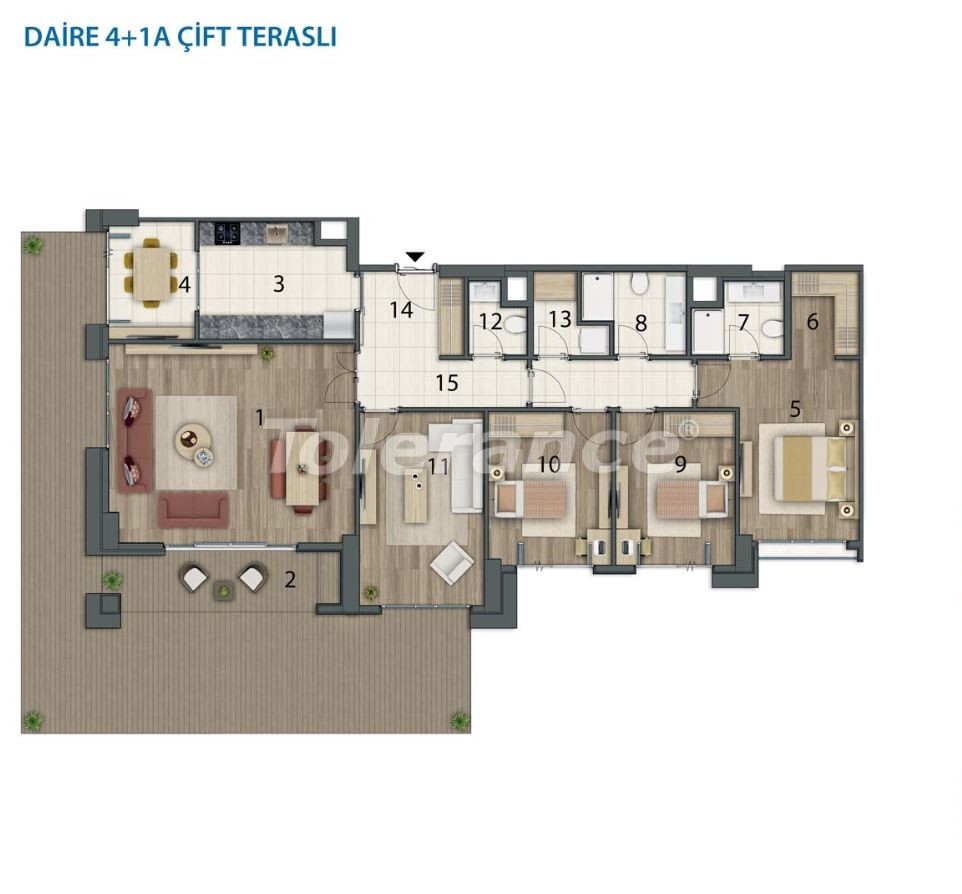 Квартира в Башакшехир, Стамбул с бассейном в рассрочку: купить недвижимость в Турции - 20562