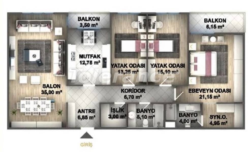 Квартира в Бейликдюзю, Стамбул с бассейном: купить недвижимость в Турции - 27536
